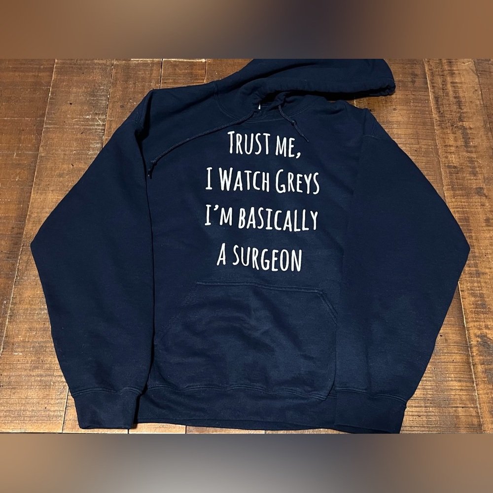 Greys Anatomy (Trust Me) Hoodie Sweatshirt- size Large